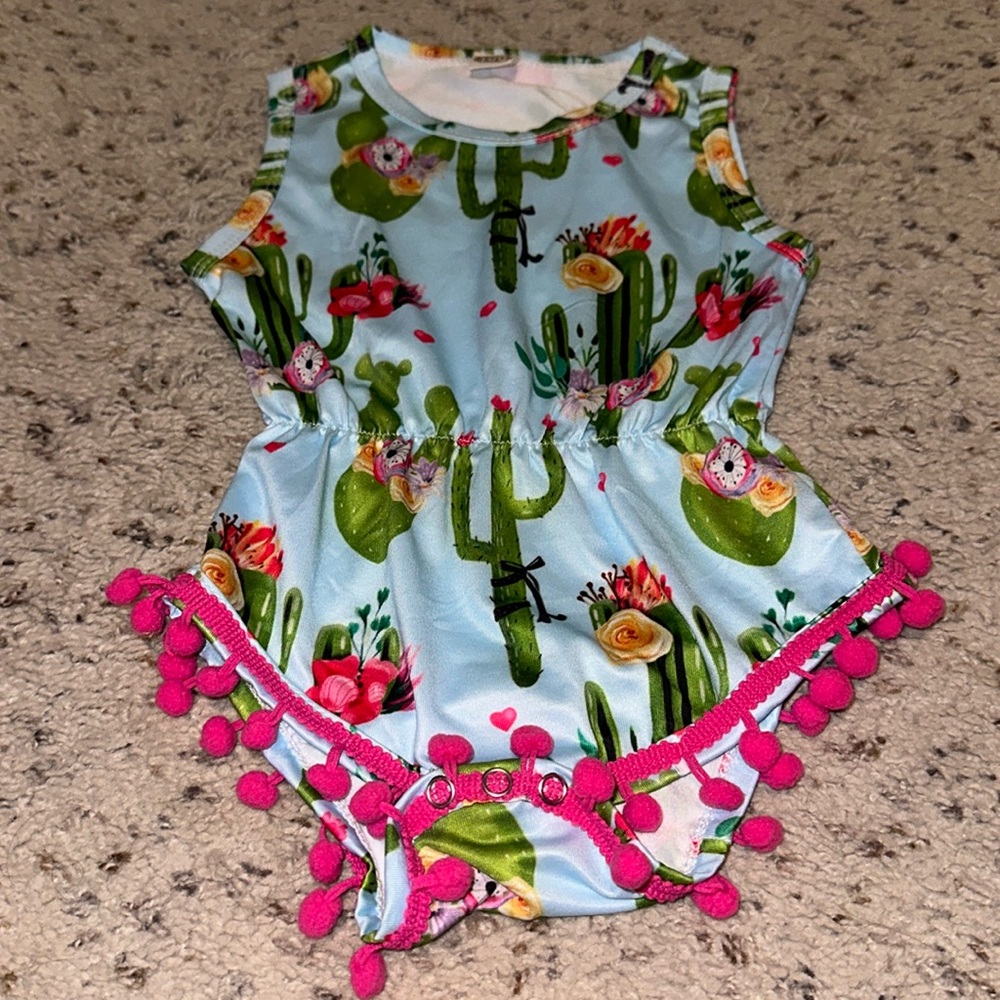 Boutique Cactus Baby Romper